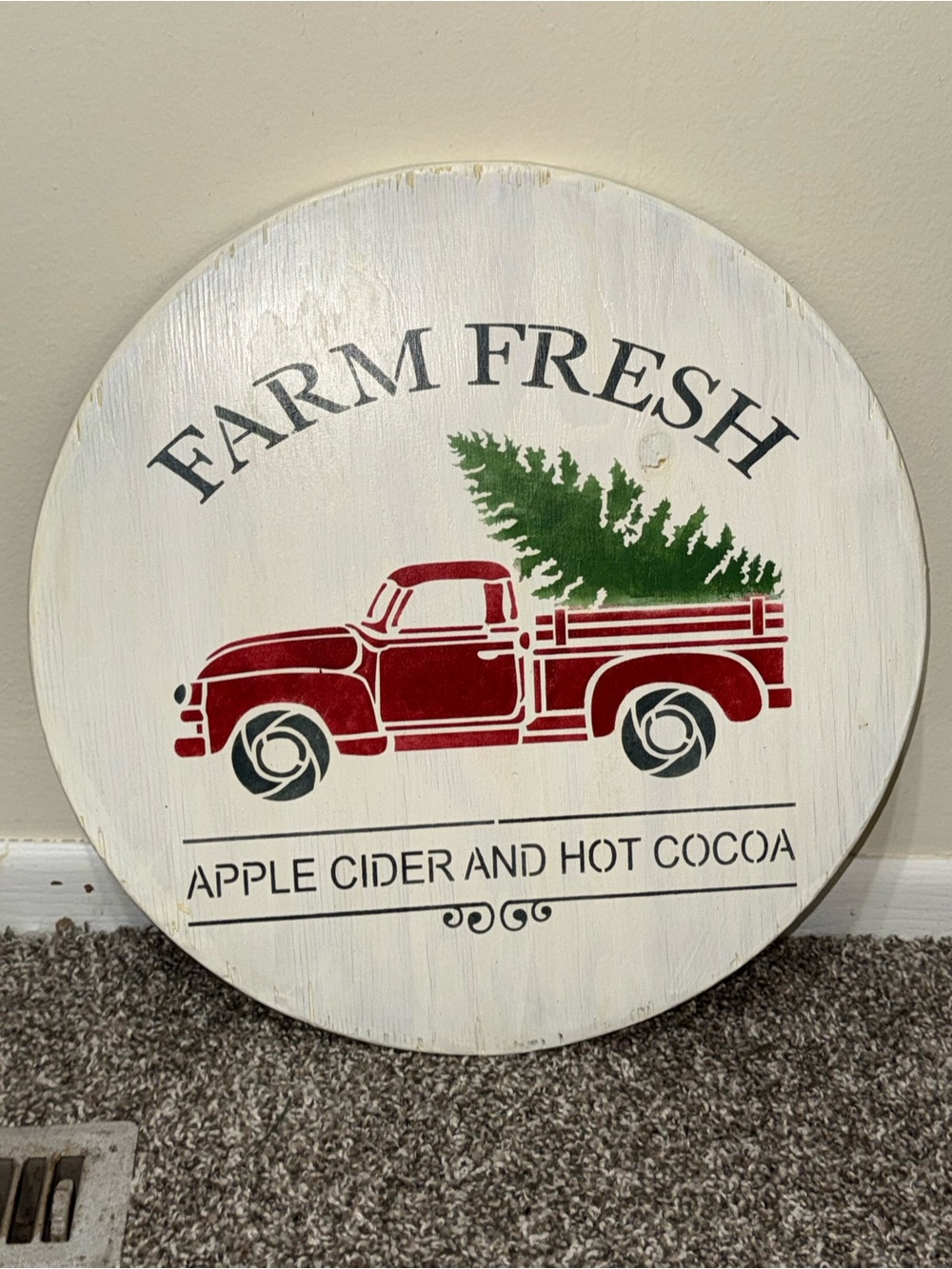 Fresh farm large round wall decor
